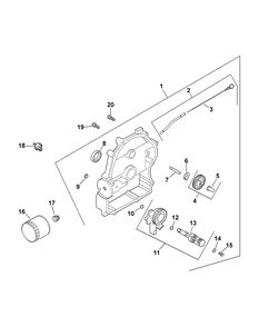 Kohler Engine Oil Pan And Lubrication Diagram and Parts List for 46F 4X4-1I018G-1I019G-37ACH010 Cub Cadet Lawn Tractor Accessories